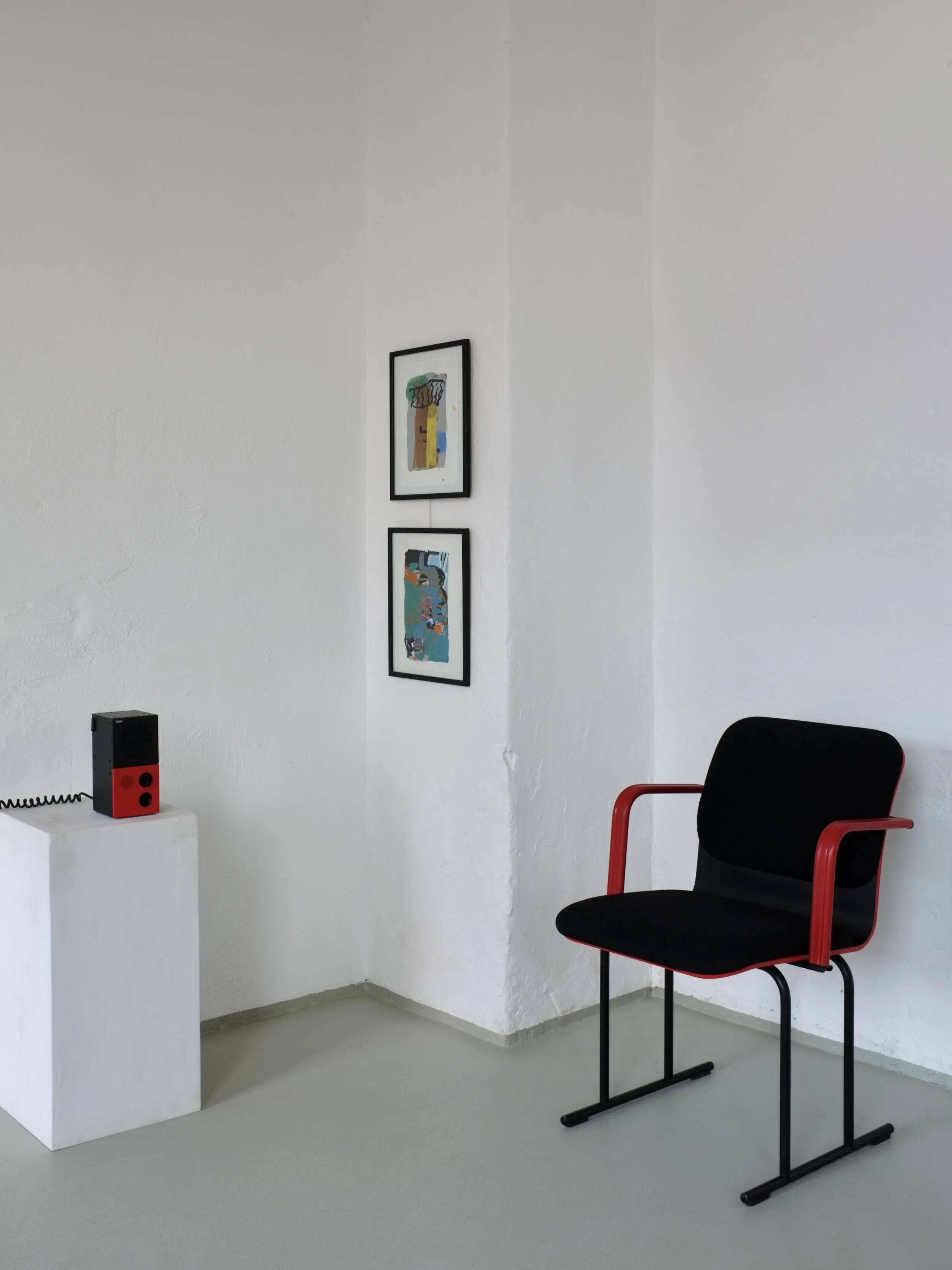 Black and red armchair by Yrjö Kukkapuro for Avarte, Finland, 1980s