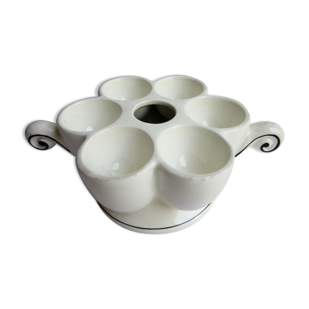 TAMUME Porcelaine Blanche Set De Tasse à Oeufs De 6 Porte-Oeufs