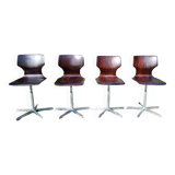 4 Pagwood Pagholz Flototo chairs from the 70s