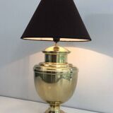 Neoclassical style brass baluster lamp