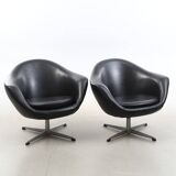 Vintage Pair of Galon Swivel Armchairs — Second Half of the 20th Century