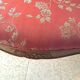 Wooden chair with varnished wood and red satin brocade fabric, 1920