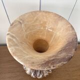 Vintage honey onyx urn vase