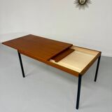 50s design wooden metal dining table or desk from Dieter Waeckerlin
