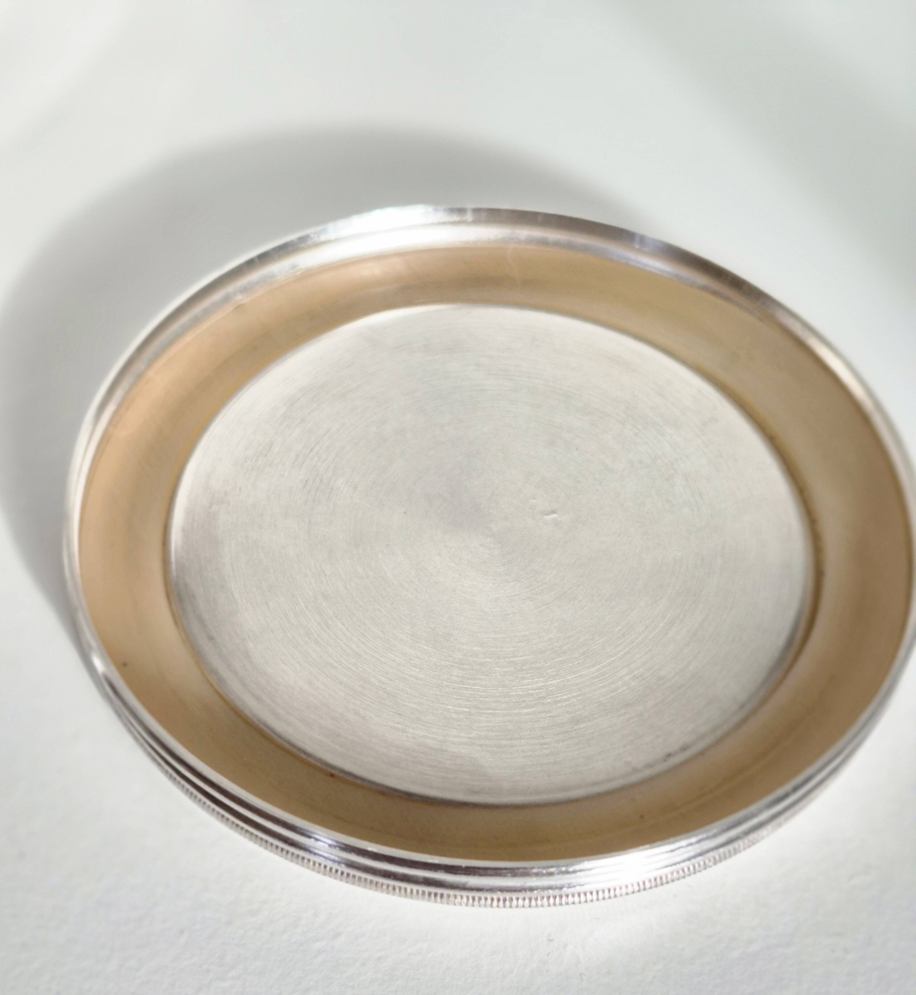 Antique butter dish Coquillor-glace in silver-plated metal