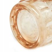 Vase, mid-century modern, pressed rose glass, Ząbkowice, Poland, 1970s