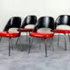 Set of 4 Conference chairs by Eero Saarinen for Knoll.