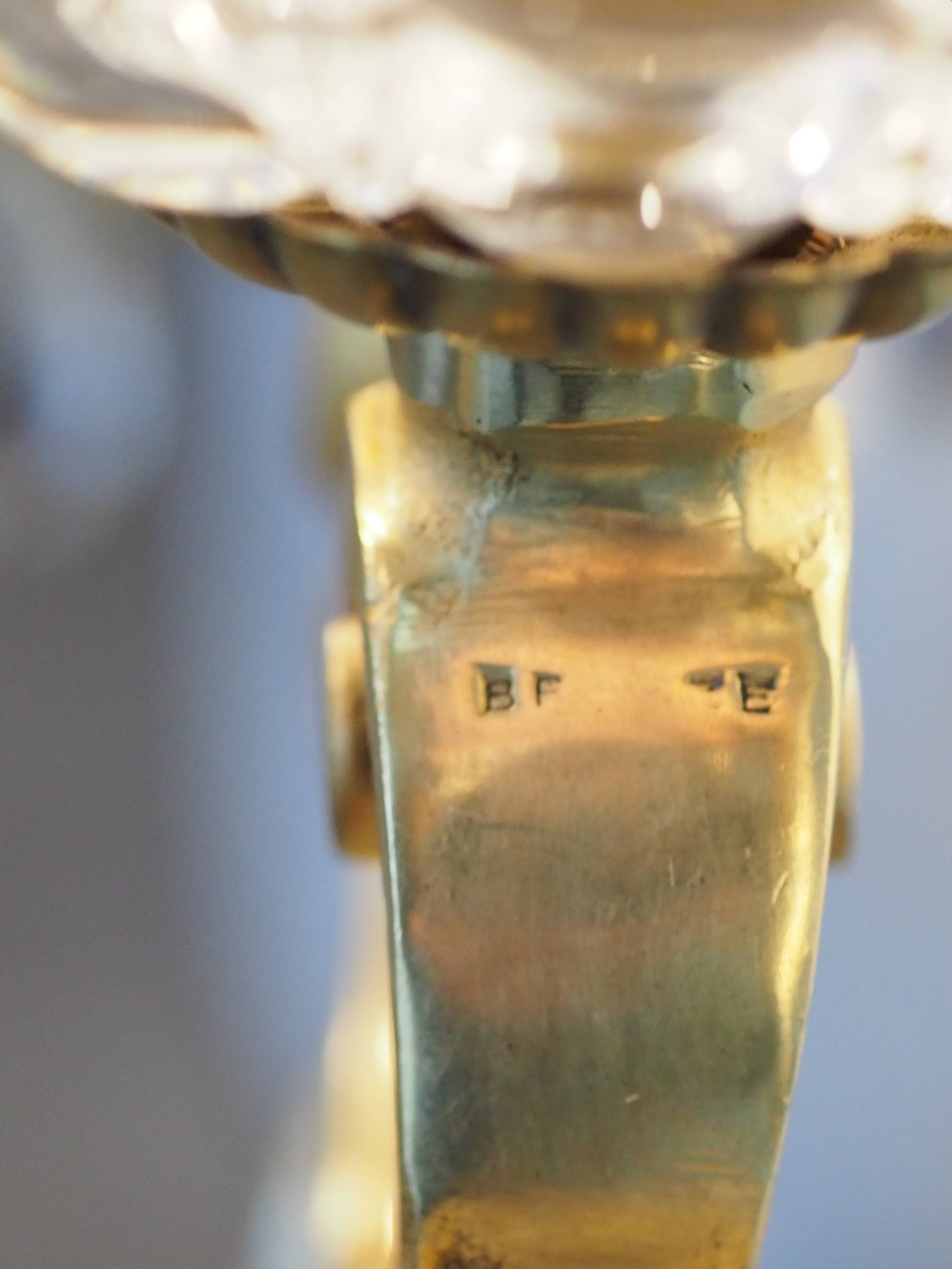 Solid bronze chandelier with crystal pendants and candle holders - Lucien GAU