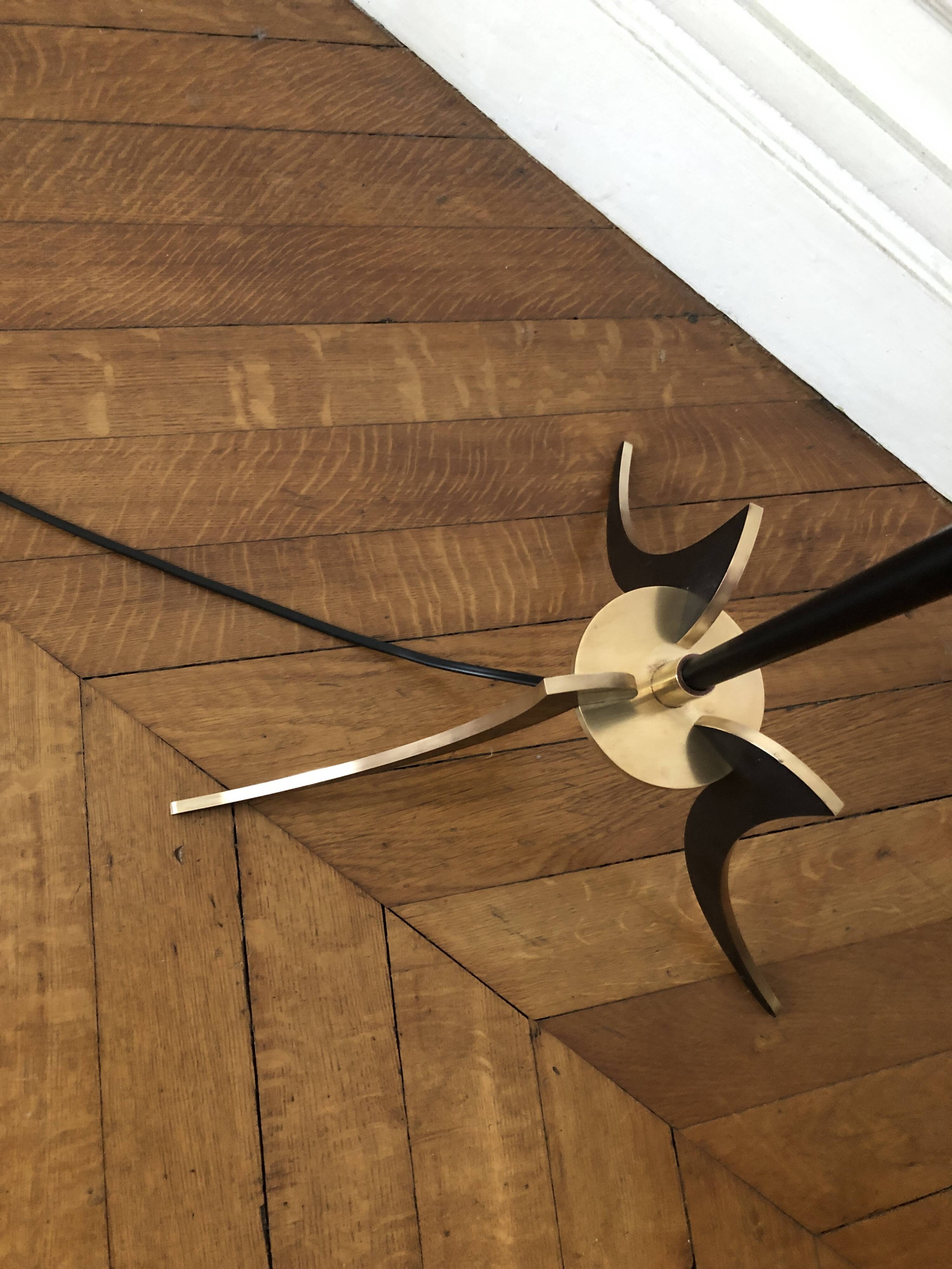 Lunel style tripod floor lamp from the 1950s - 1960s.