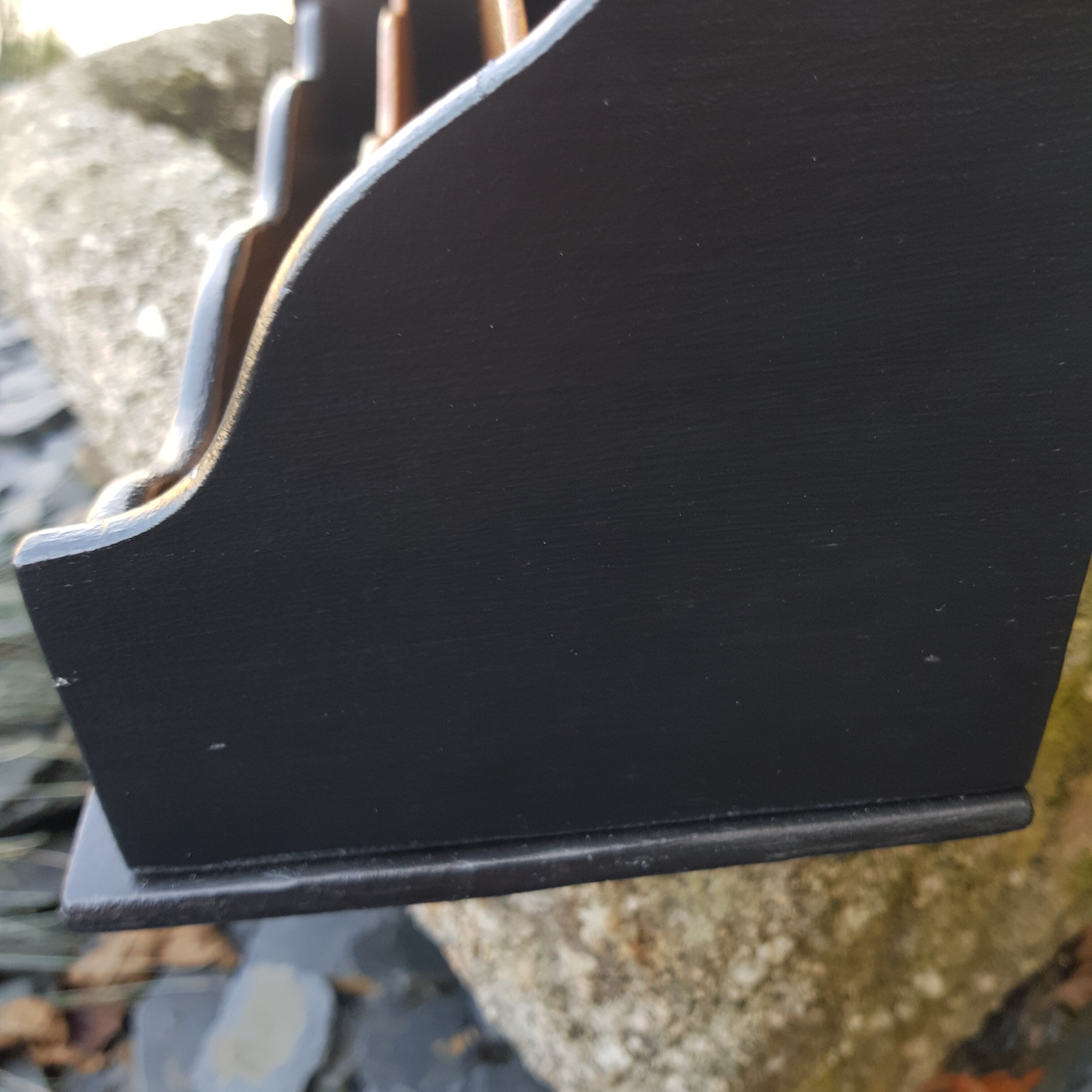 Wooden mail rack