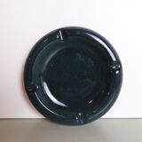 Round ashtray in speckled green ceramic