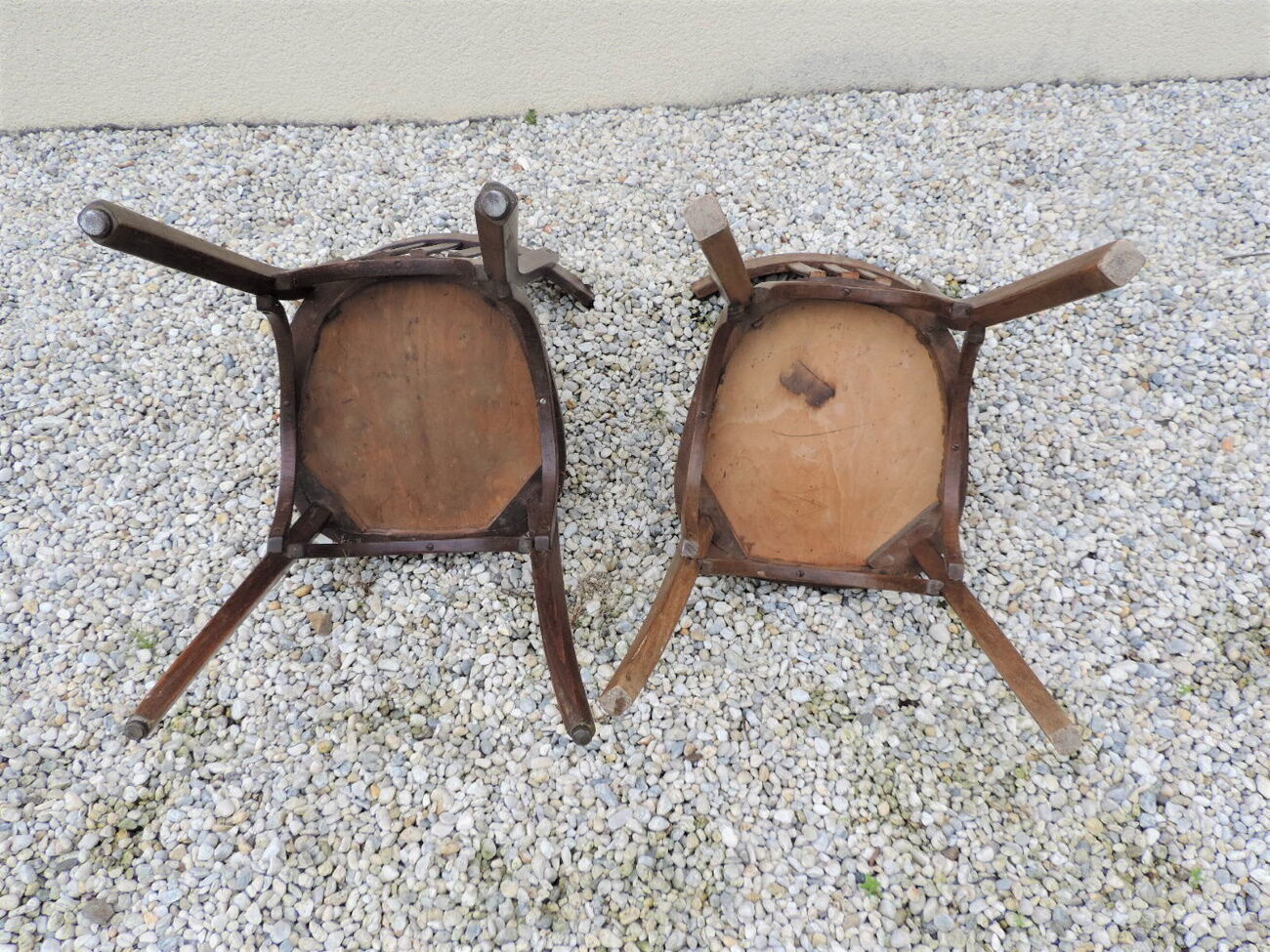 Set of two old bistro chairs