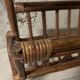 Rattan magazine rack from the 60s