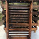 Set of eight old wooden shelves