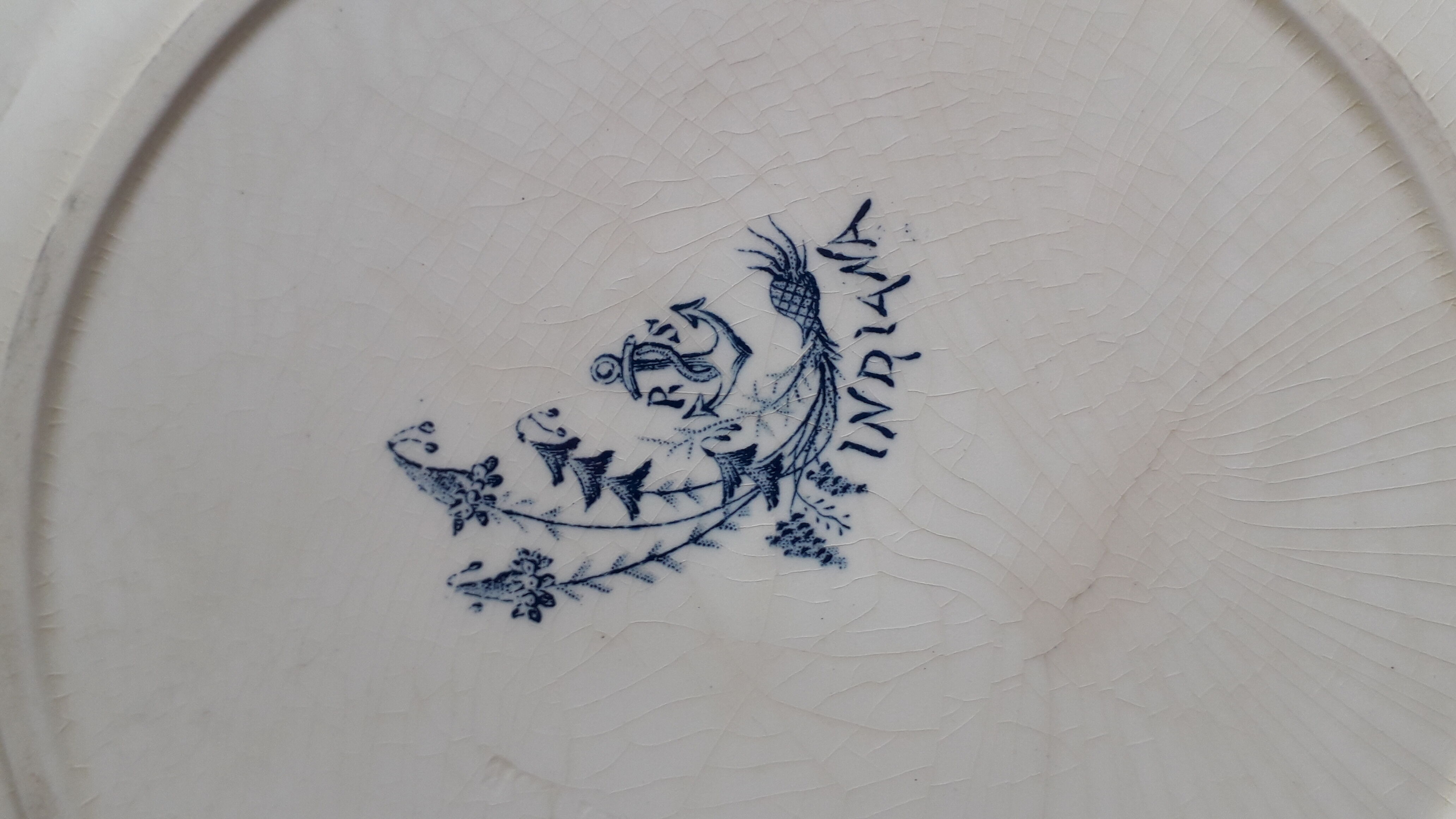 Duo of plates of clairfontaine model INDIANA