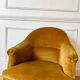 Toad armchair in gold velvet