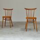 Pair of wooden dining room chairs by Tatra Pravenec 1960