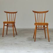 Pair of wooden dining room chairs by Tatra Pravenec 1960