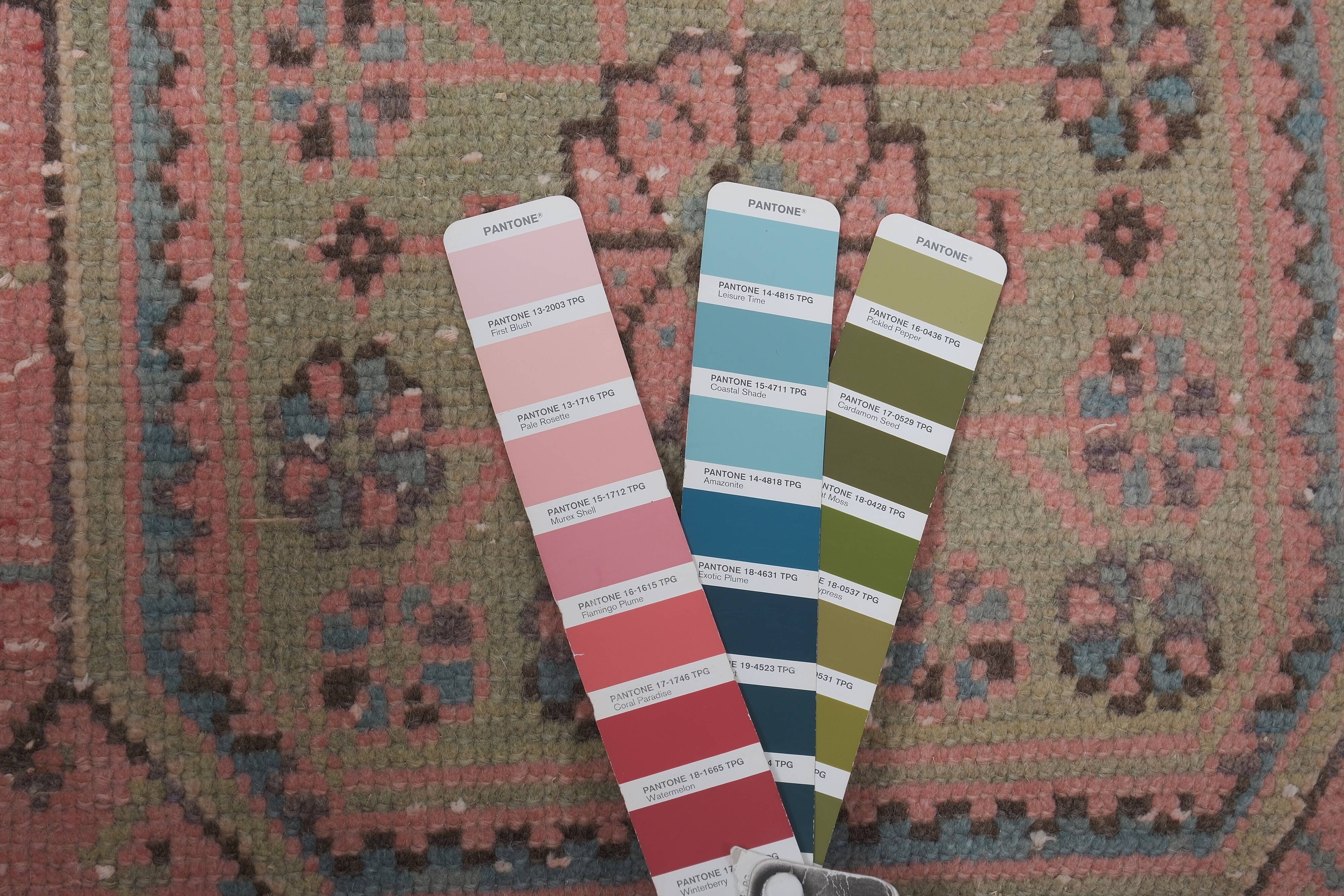 Vintage Turkish Oushak Rug Handwoven 79x664 cm