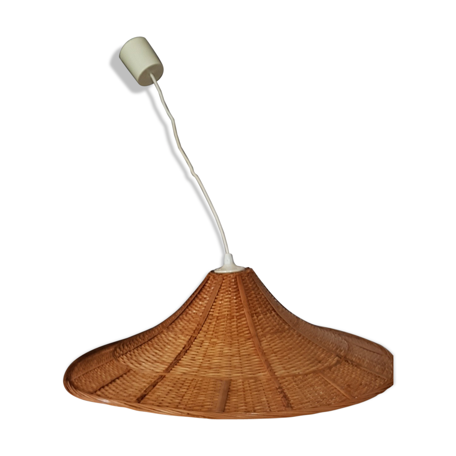 Suspension osier bambou vintage
