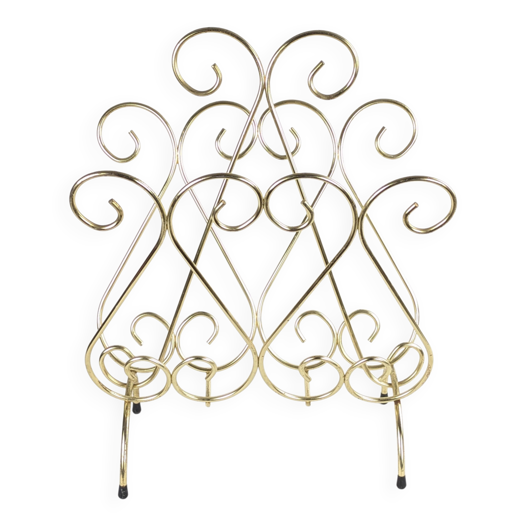 Golden wire magazine rack 1960