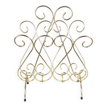 Golden wire magazine rack 1960