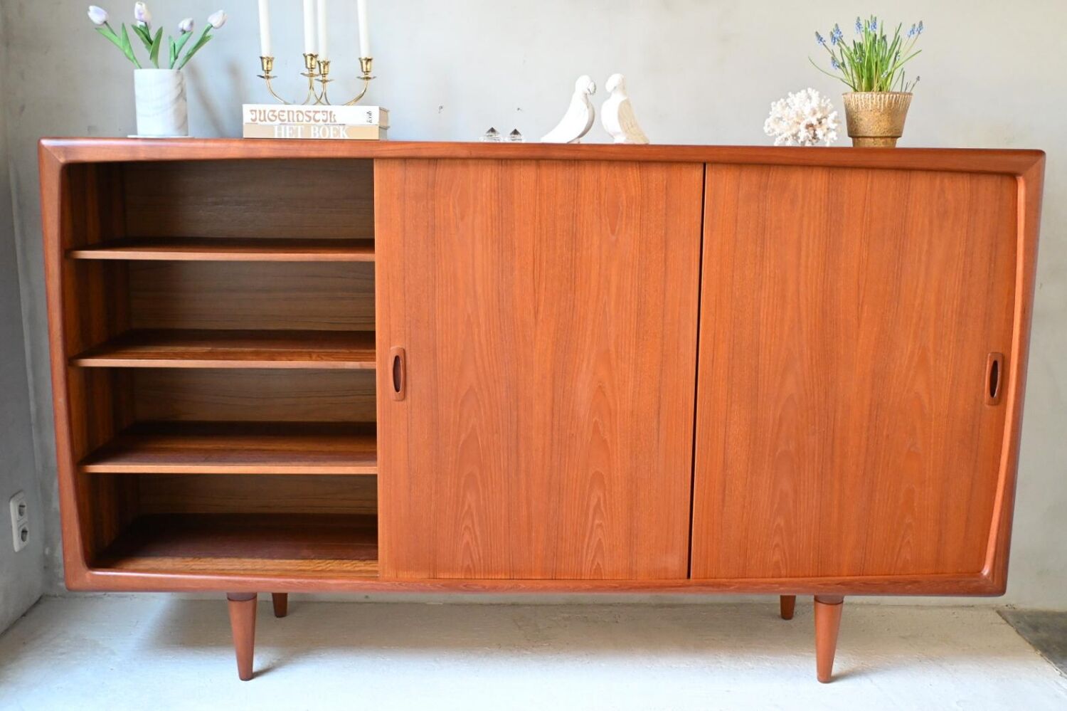 Danish Deaign Highboard by H.P. Hansen in Teak