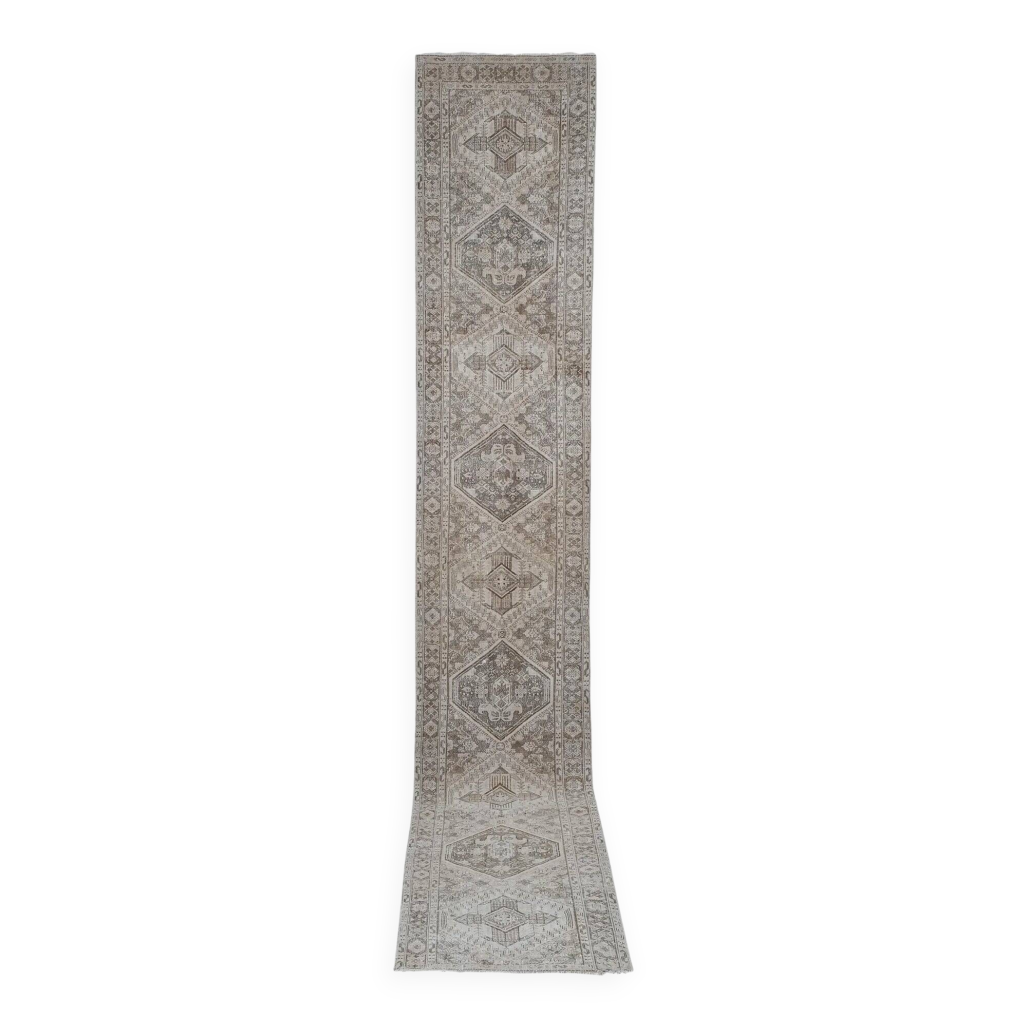 Vintage Turkish hallway rug 75x430 cm