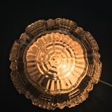 Round cast glass ceiling light