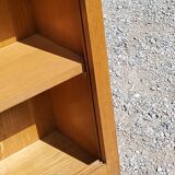 Wall shelf from the 50s in solid blond oak