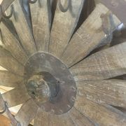 Roue porte clés ou autre en bois métal