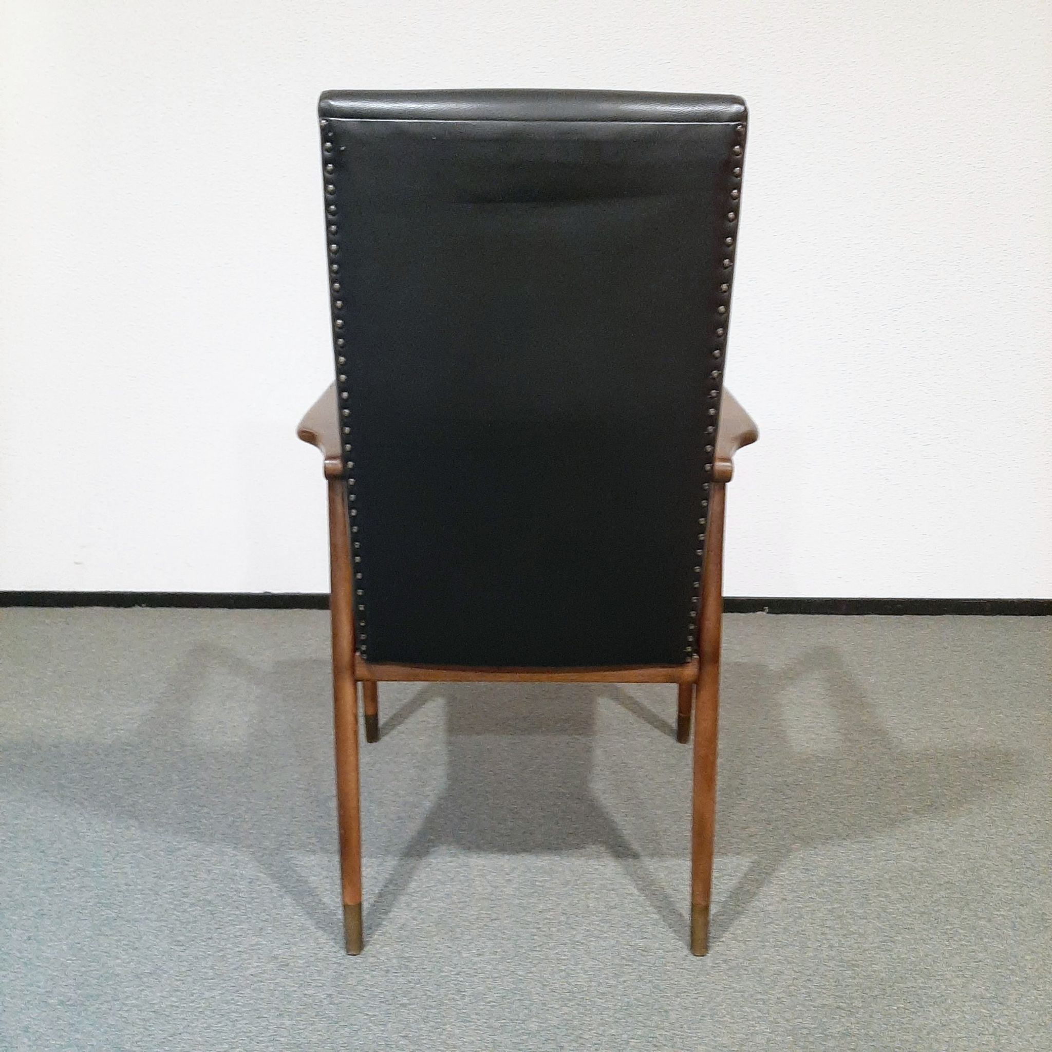 Vintage teak armchair by Josef Hillerband for Wilkhahn 1960s