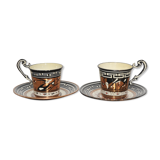 2 Greek espresso cups