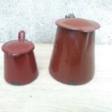 Pot à lait et pot à crème émaillés