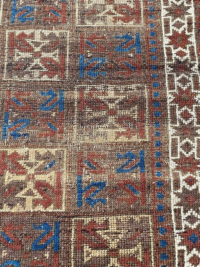 Ancient tribal baloch carpet 148x78 cm
