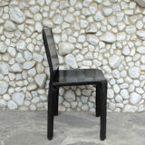 CAB 412 chair in black leather, Mario Bellini design for Cassina