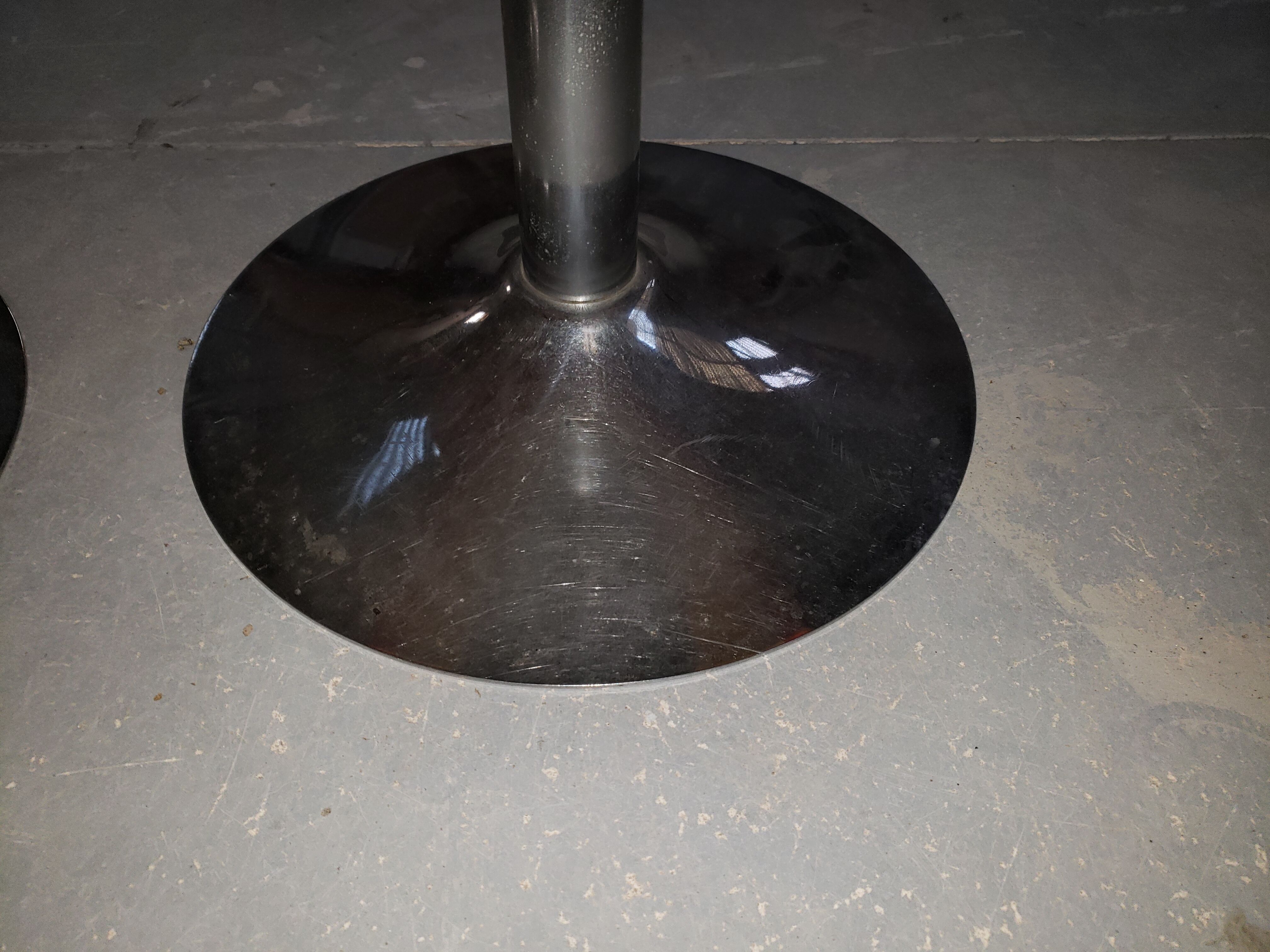 Pair of vintage 70s chrome metal stool