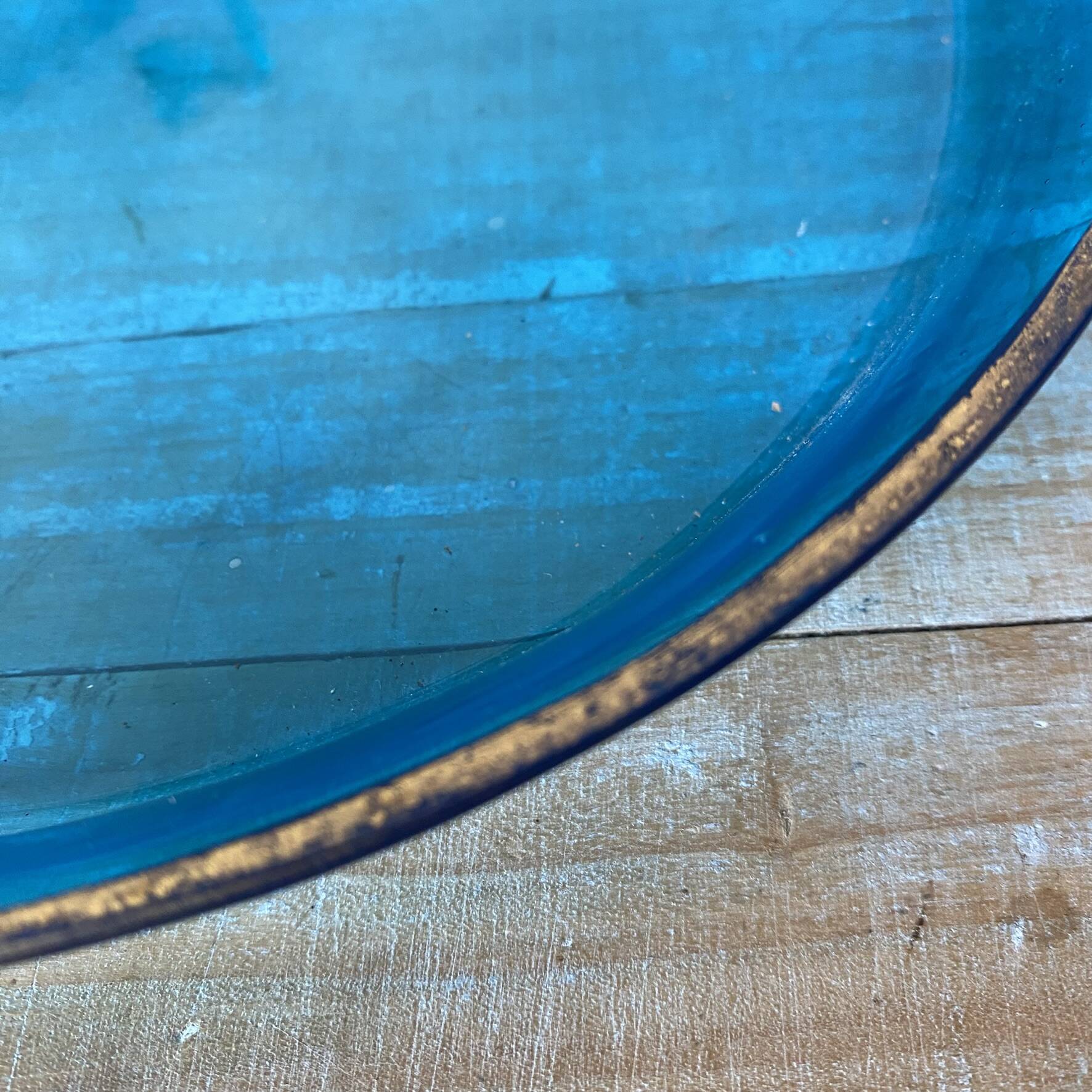 Antique glass jug and tray