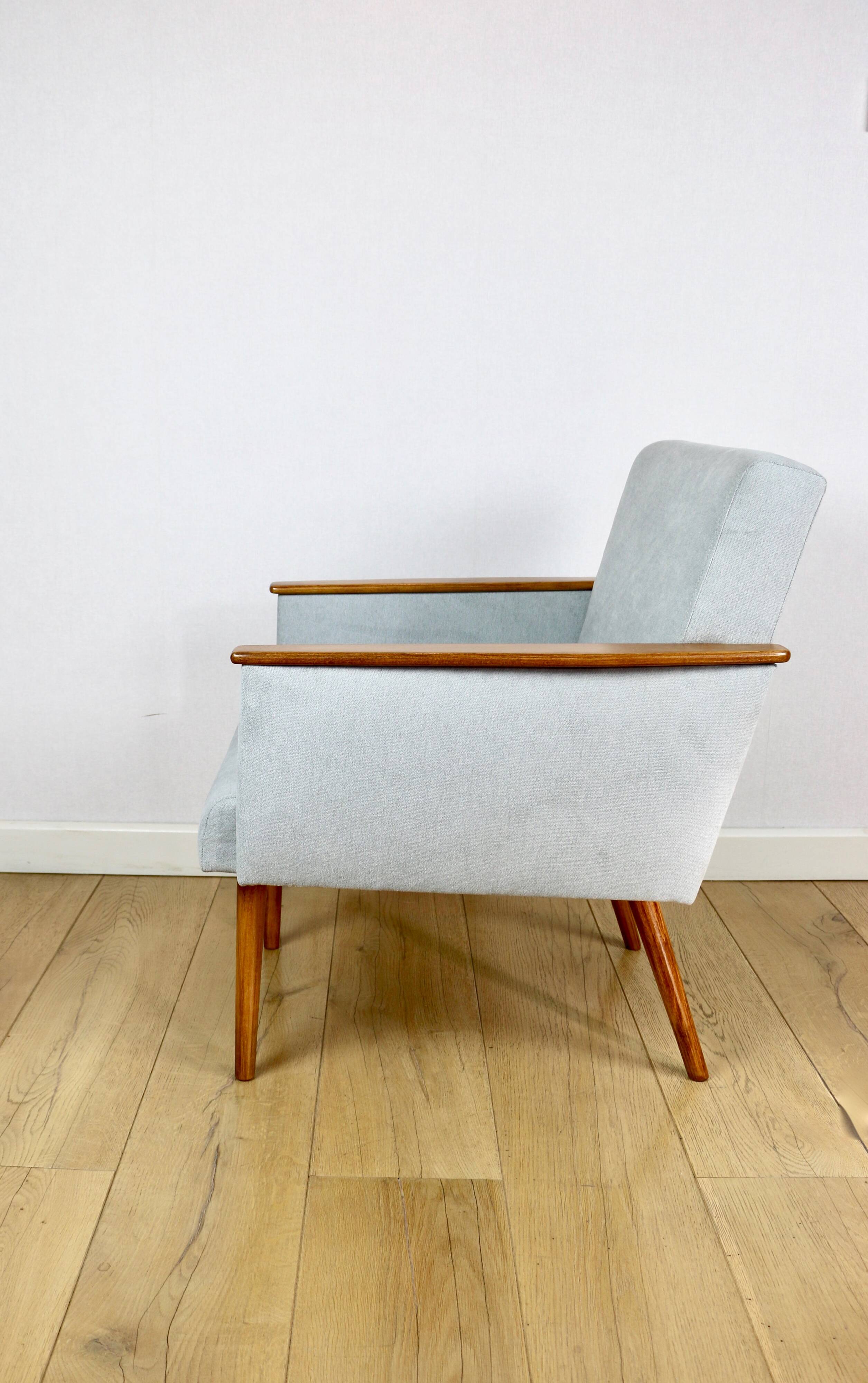 Vintage Art Deco Loft armchair - blue sky