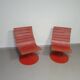 Marcus Arvonen pour Ikea (PS 2009) - 2 fauteuils pivotants Brygga rouges