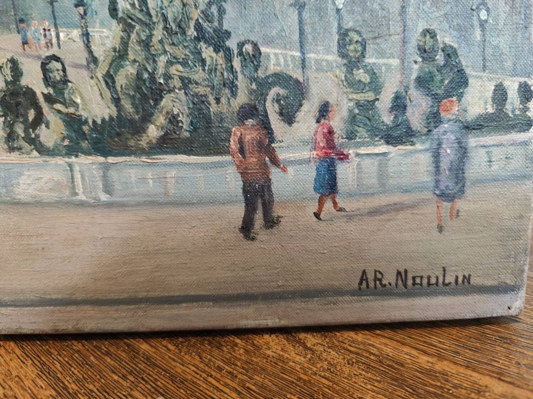 Adrien Raphaël Noulin oil on canvas Naïve/Paris, the Concorde.