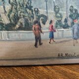 Adrien Raphaël Noulin huile sur toile Naïf/Paris,  la Concorde.