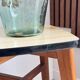 Tabouret en bois et Formica vintage