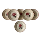 Lot de 6 assiettes plates en faïence de Badonviller