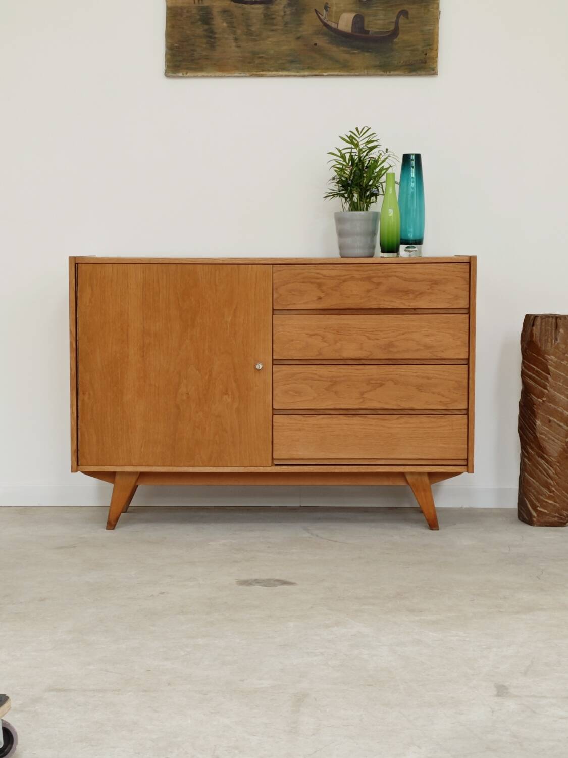 U-458 oak sideboard by Jiri Jiroutek for Interier Praha 1960