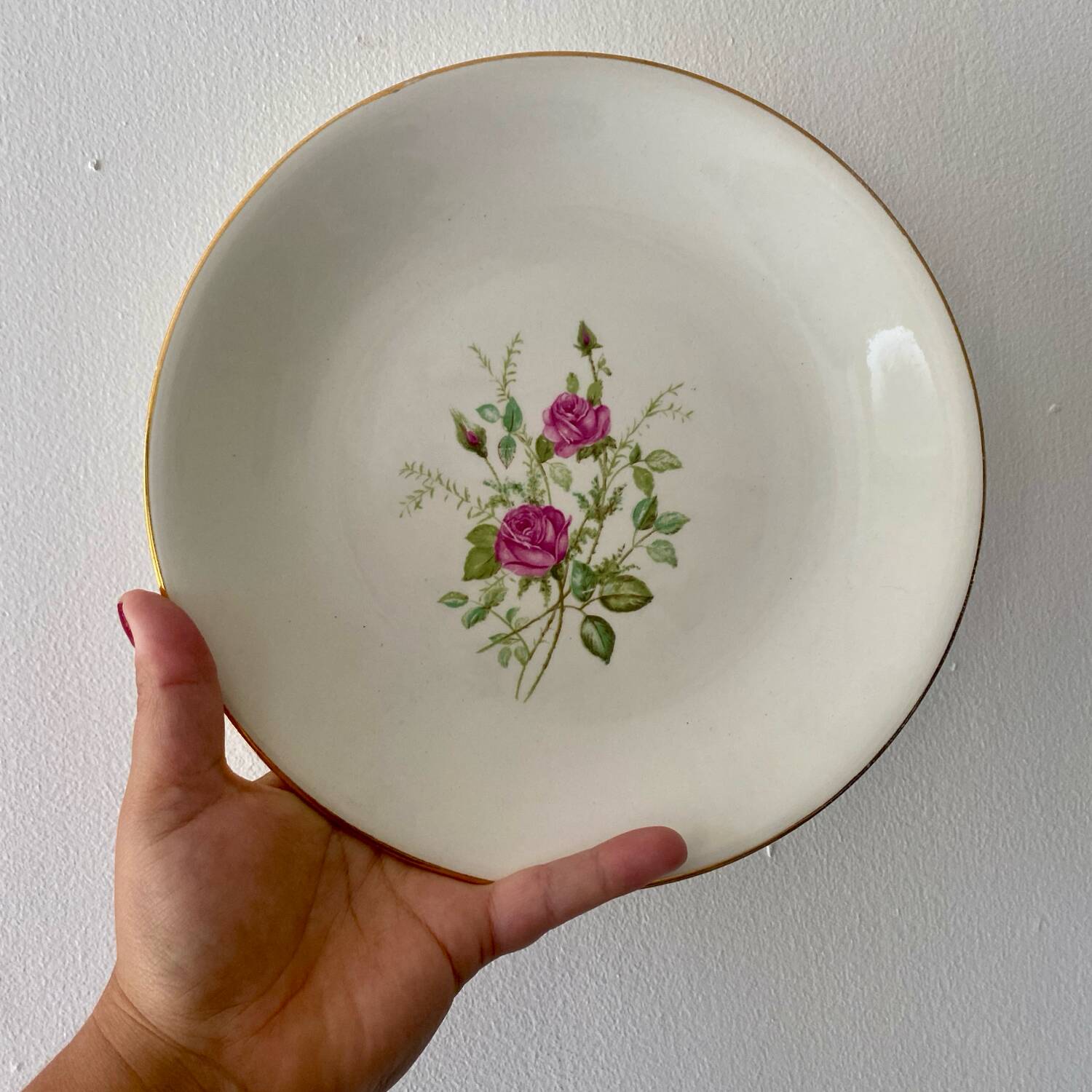 Set of 6 vintage soup plates - Pompadour model by Gien