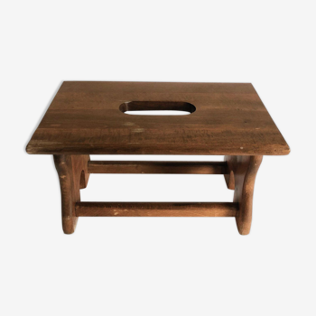 Old wood farm stool