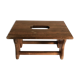 Old wood farm stool
