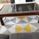 Tray coffee table decorated with a wrought iron trellis from 60-70