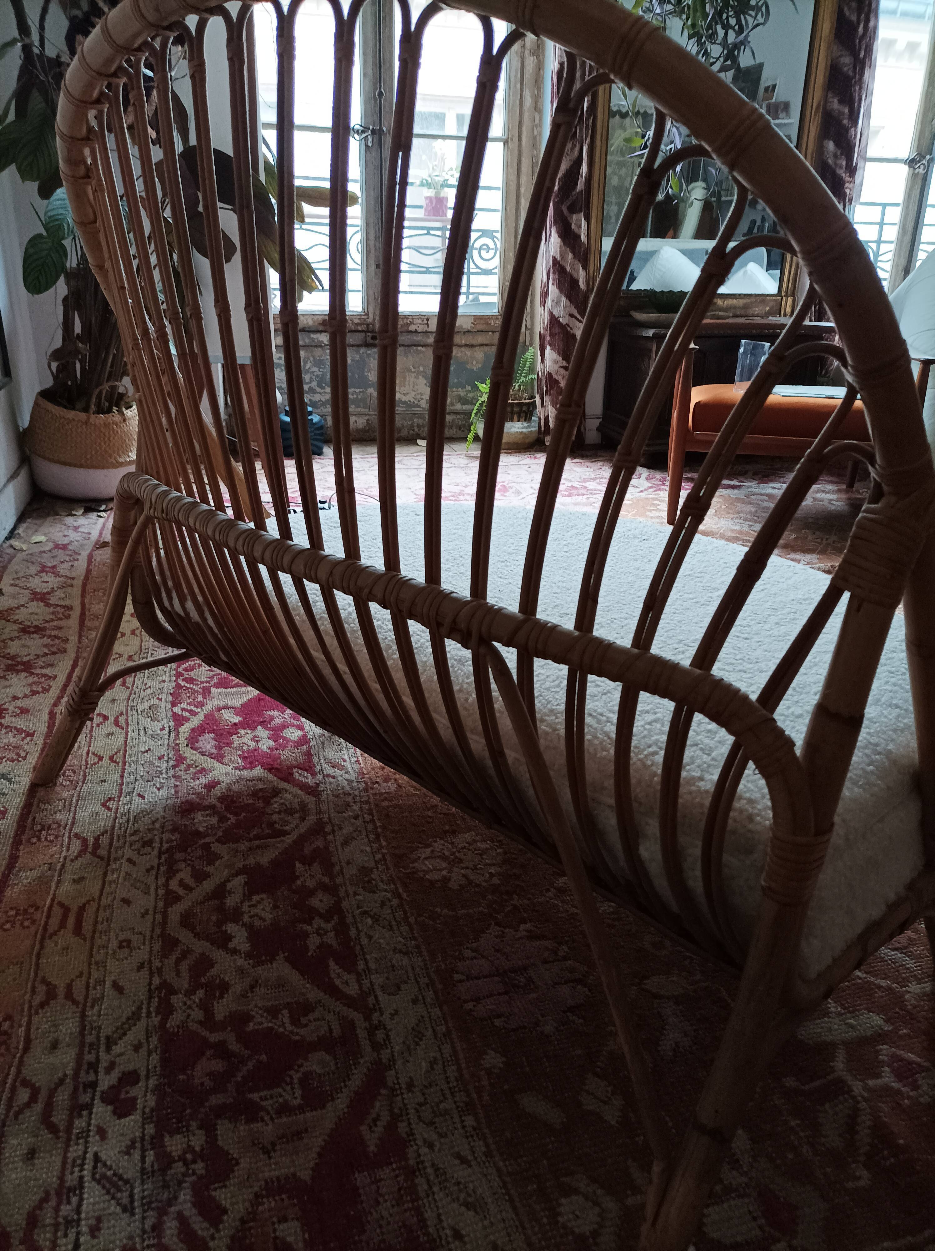 Rattan armchair from the 60s